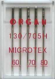 Organ 5x MicroTex Maschine Nadeln nr 60/80, 10 Stuck